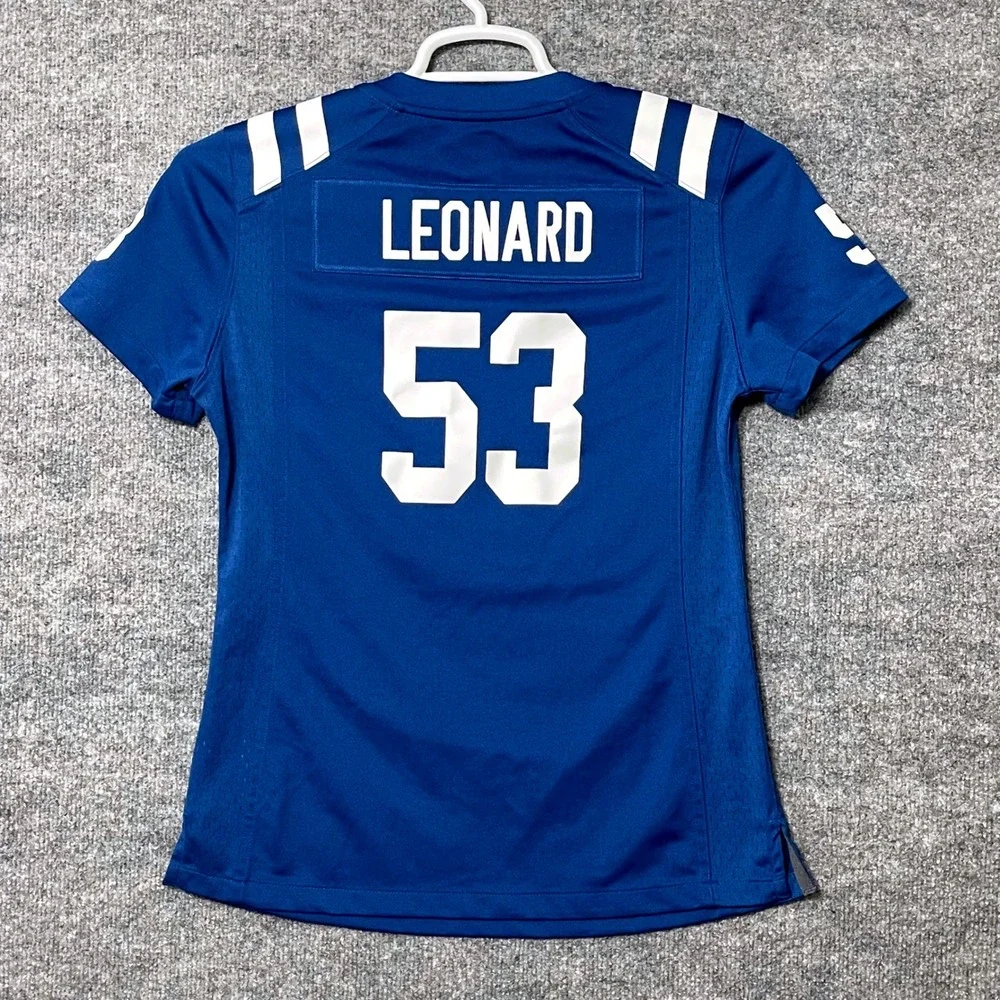 Nike‎ Indianapolis Colts Darius Leonard 53 NFL Jersey Womens Small Blue White